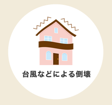 台風などによる倒壊